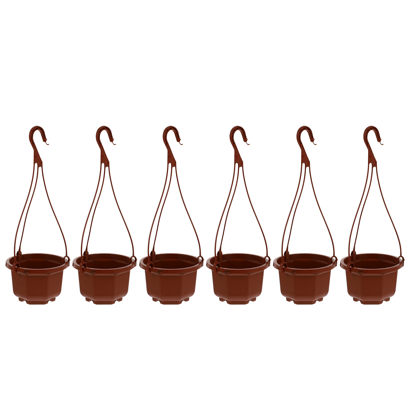 Spider Plant Hanging - 6세트 걸이형 플라스틱 화분, 후크 디자인의