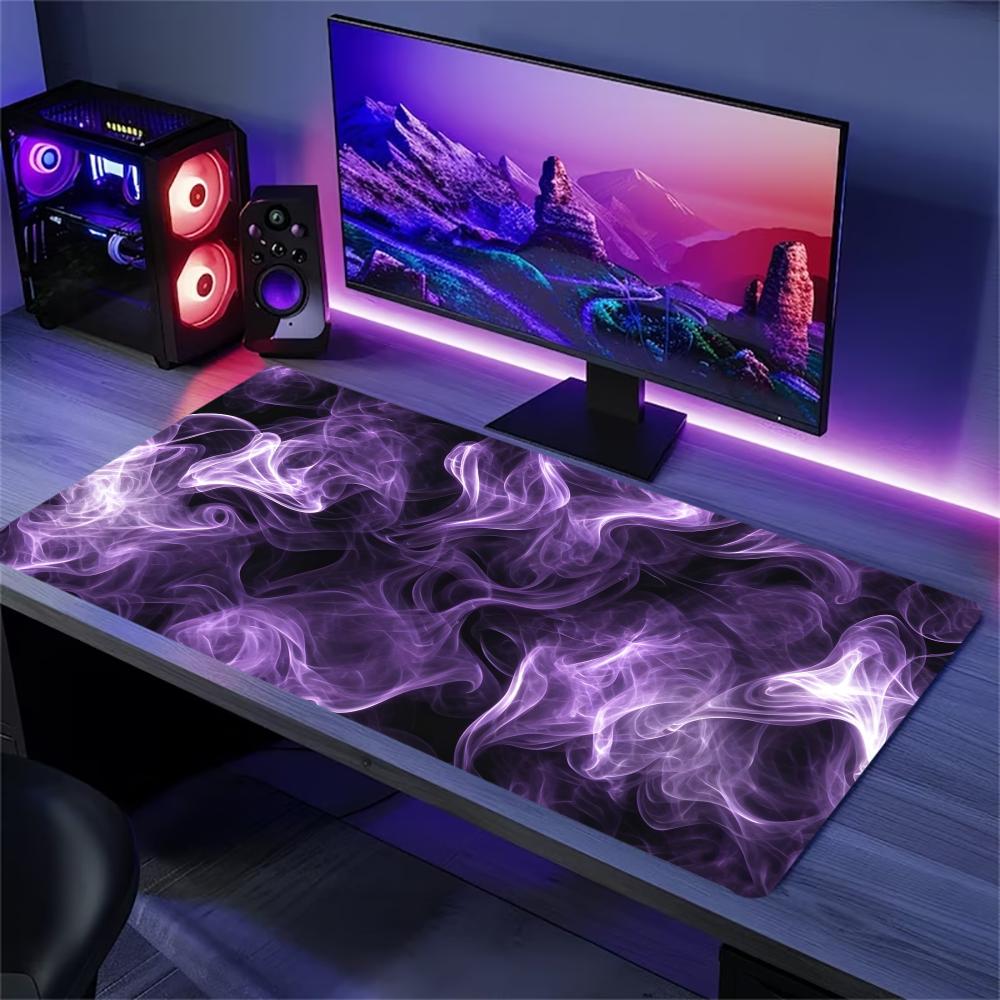 보라색 연기 추상 패턴 대형 게임용 마우스 패드 PC  - Tradescantia Purple 리뷰 및 가격